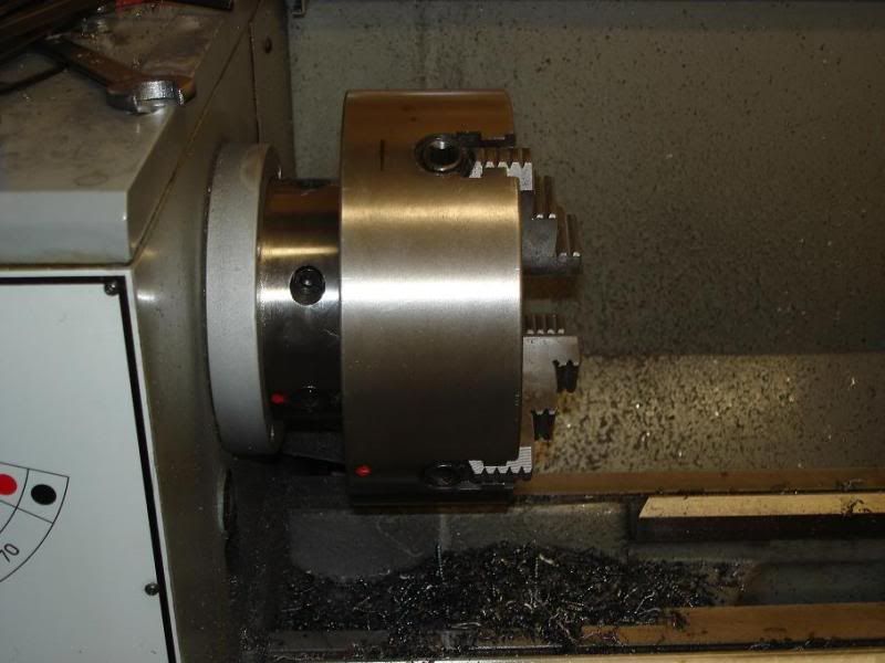 homemade lathe chuck for barrel work. 4x4 and Off